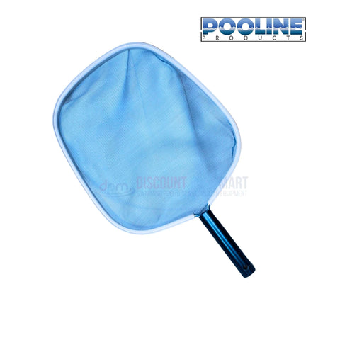 Pooline Deluxe Heavy Duty Swimming Pool Leaf Skimmer 11087 from Discount Pool Mart DPM, featuring a durable blue mesh net.