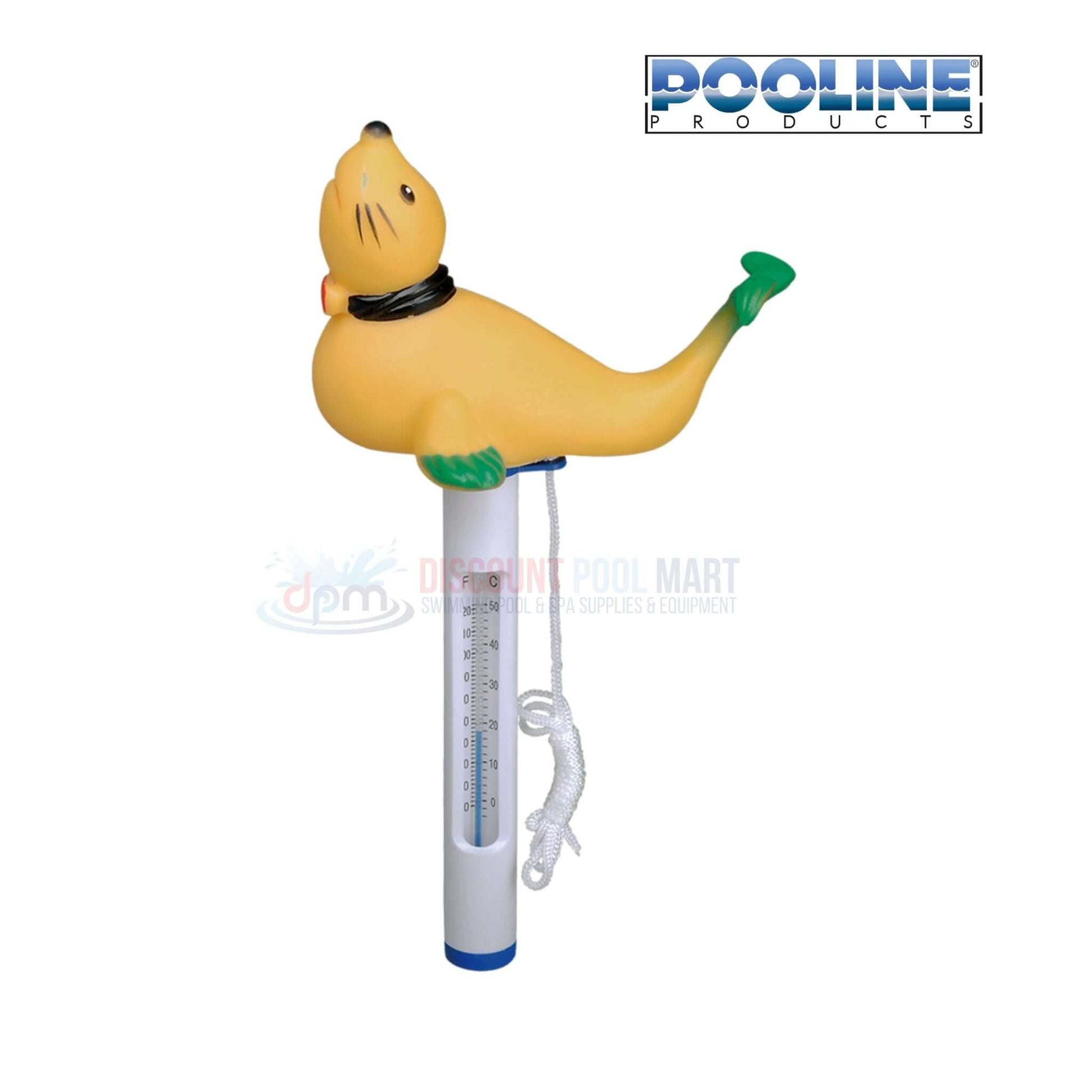 Pooline Swimming Pool and Spa Thermometer, Sea Lion design, from Discount Pool Mart DPM for accurate temperature readings.
