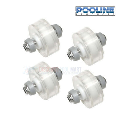 Pooline ball bearing wheel 4 pack for 11051H vacuum heads by Discount Pool Mart DPM, ensuring smooth pool cleaning.