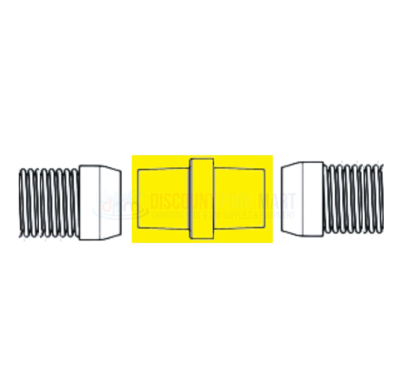 Pooline Male to Male Hose Connector 1.5" | K121240 | 11207C | Discount Pool Mart DPM | Durable and efficient