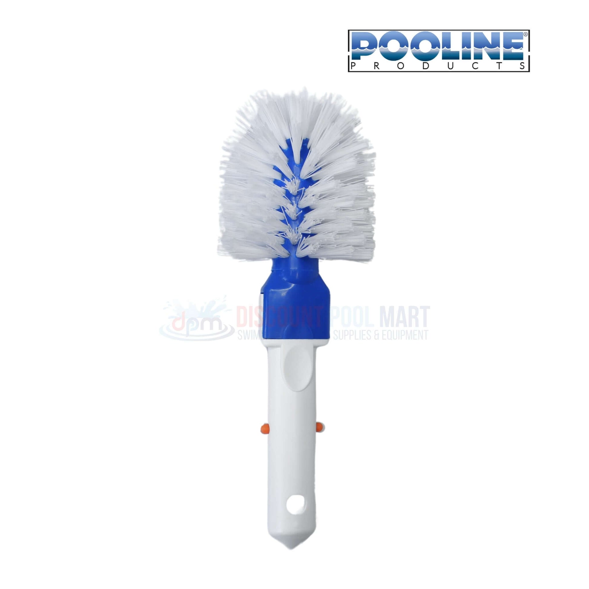 Pooline Poly Bristle Corner Brush with EZ-Clip, ideal for cleaning pool corners. Available at Discount Pool Mart (DPM).
