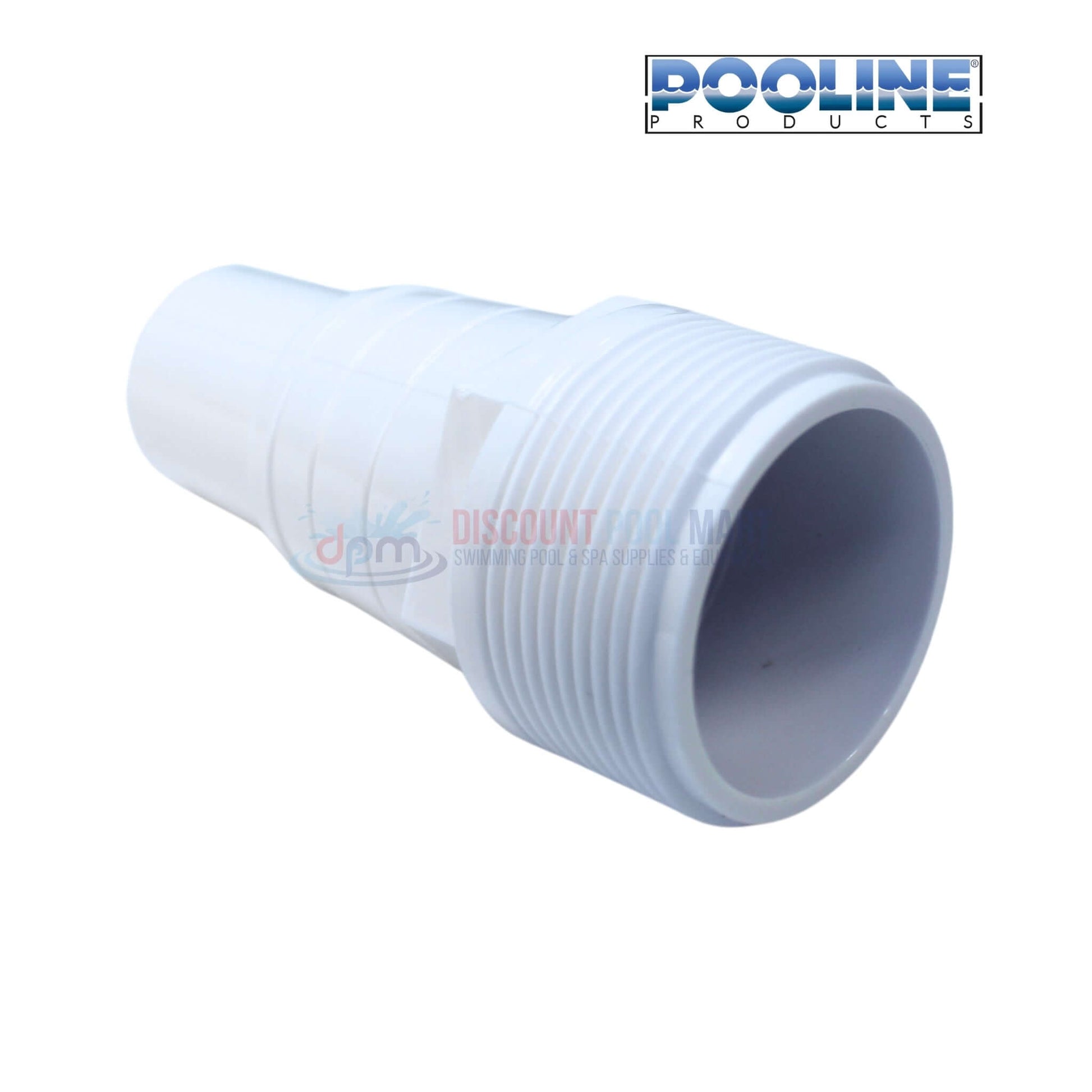 Poolline Hose Adapter 1-1/2" MPT x 1-1/4" 417-6060 from Discount Pool Mart DPM for secure hose connections.