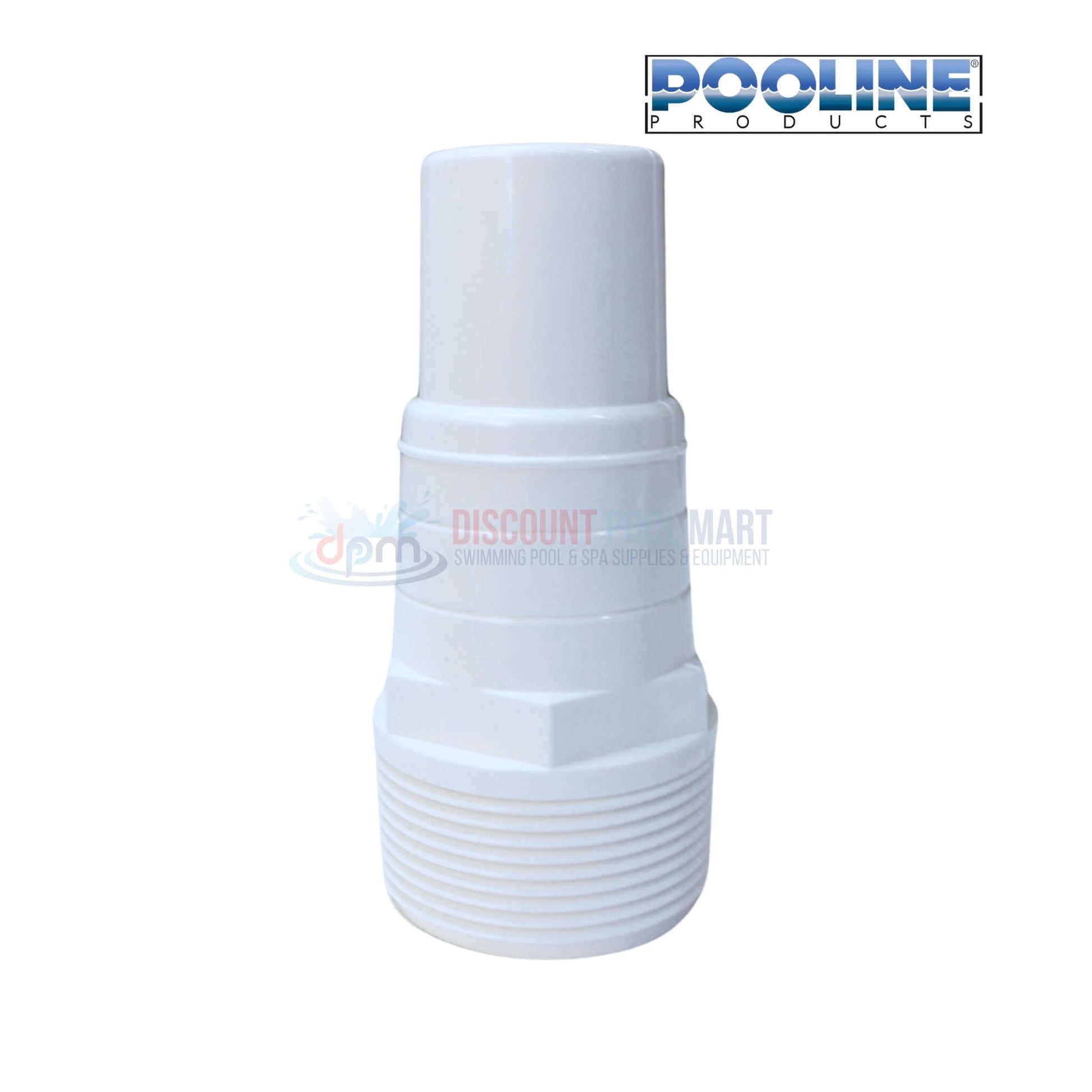 Poolline Hose Adapter 1-1/2" MPT x 1-1/4" 417-6060 from Discount Pool Mart DPM for secure pool hose connections.