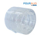 Pour-A-Lid Round Masonry Surface Deck Drain Cover | Clear | 4" | DC401CLEAR