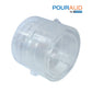 Pour-A-Lid Round Masonry Surface Deck Drain Cover | Clear | 4" | DC401CLEAR