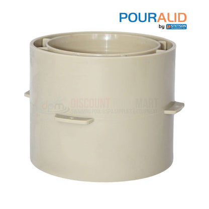 Pour-A-Lid Round Masonry Surface Deck Drain Cover | Tan | 4" | DC401TAN