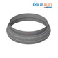 Pour-A-Lid Round Skimmer Cover collar, 10-inch, gray, from Discount Pool Mart DPM, for seamless pool integration.