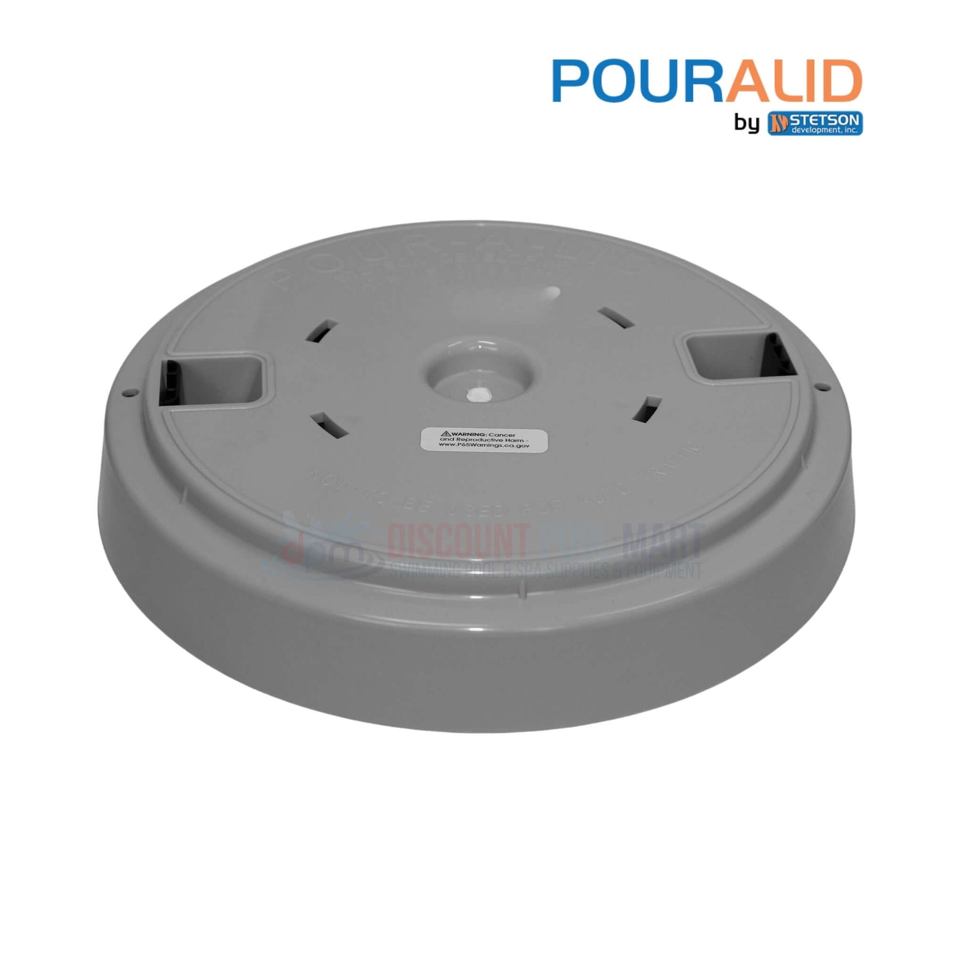 Pour-A-Lid Round Skimmer Cover 10" Gray 201PALGRAY from Discount Pool Mart DPM for seamless pool deck integration.