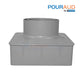 Pour-A-Lid Square Masonry Surface Deck Drain Cover | Gray | 6" | DC601GRAY