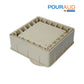 Pour-A-Lid Square Masonry Surface Deck Drain Cover | Tan | 6" | DC601TAN