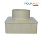 Pour-A-Lid Square Masonry Surface Deck Drain Cover | Tan | 6" | DC601TAN