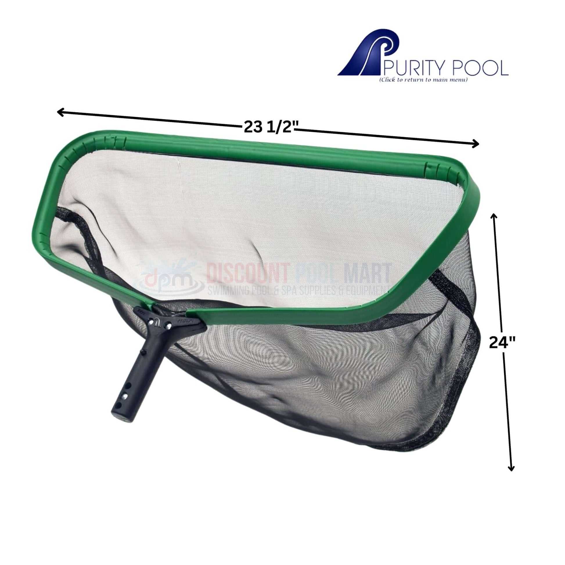 Purity Pool Leaf Rake 24 inch professional Gator Tuff Duty model from Discount Pool Mart DPM, ideal for efficient pool cleaning.