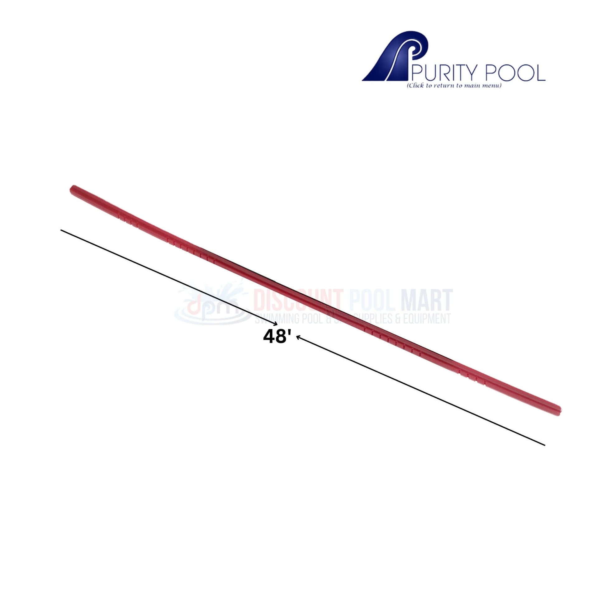 Purity Pool Plastic Trim LERB, 48 inches, for Red Baron Leaf Rake at Discount Pool Mart DPM.
