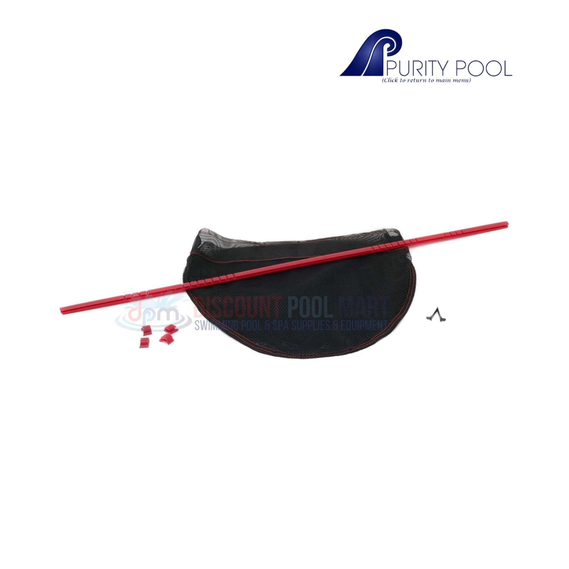 Purity Pool Red Baron Bag Leaf Rake, 20" skimmer, efficient debris removal, available at Discount Pool Mart DPM.