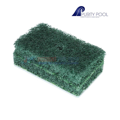 Purity Pool Jumbo Tile Coarse Scrubber Pad for pool cleaning, 3.5"x5.5", green color, heavy-duty at Discount Pool Mart DPM.