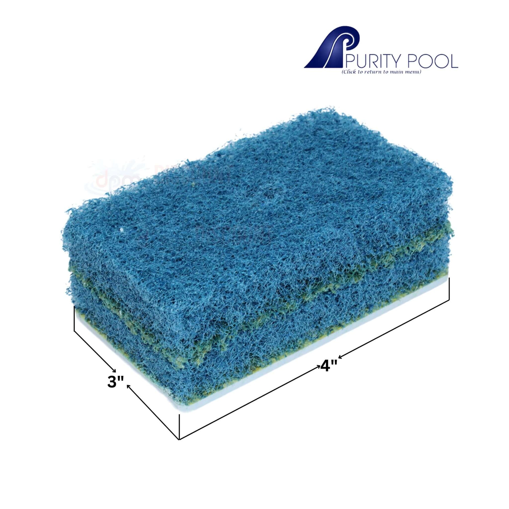 Purity Swimming Pool Fine Tile Scrubber Pad 3" x 4" available at Discount Pool Mart DPM for effective tile cleaning.