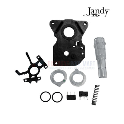 R0408700 | Jandy Center Plate Kit For JVA Valve Actuators showing parts layout including center plate, cams, and microswitches from Discount Pool Mart.