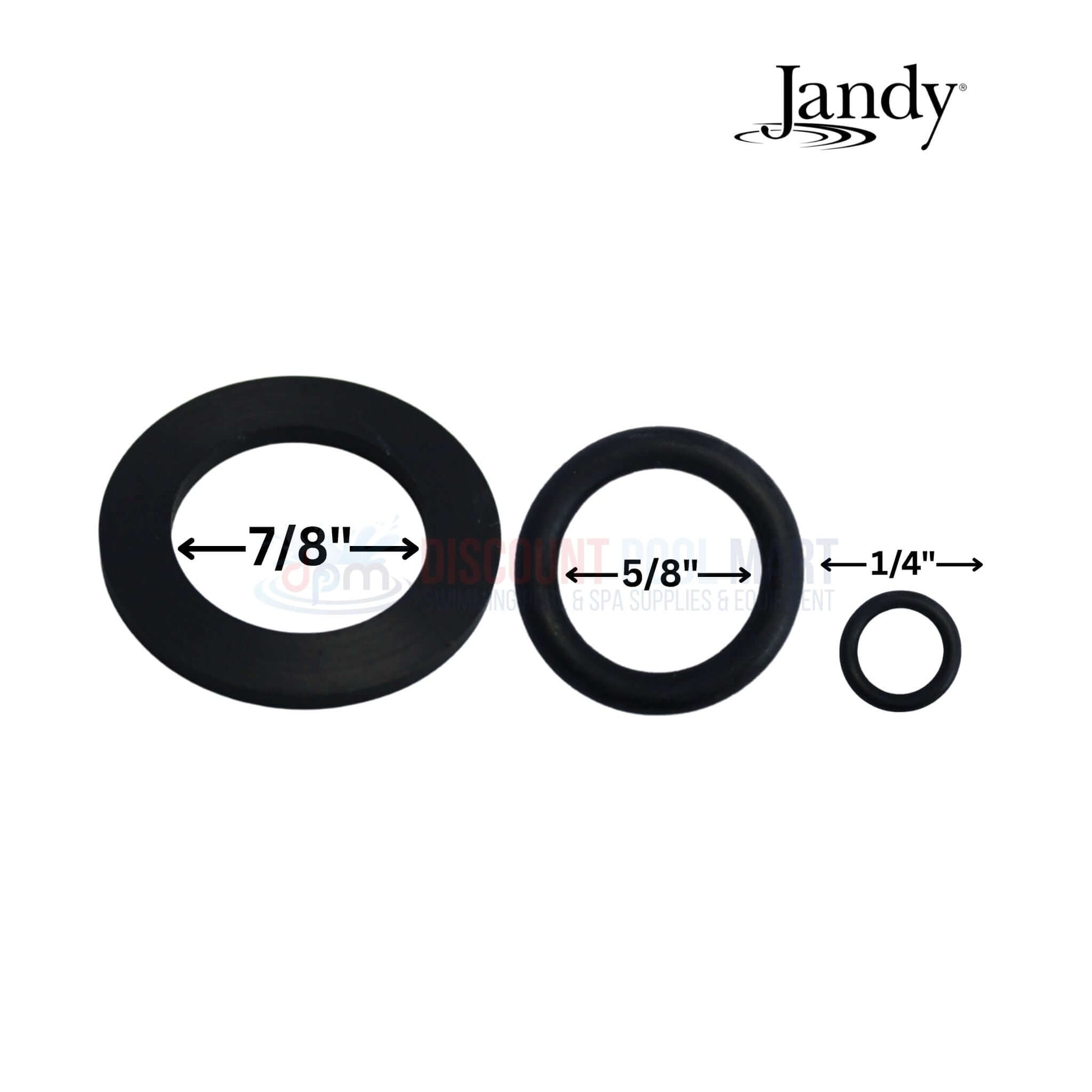 R0466300 | Jandy CS Series Filter O-Ring Set featuring three black rubber O-rings in various sizes for pool supplies from Discount Pool Mart.