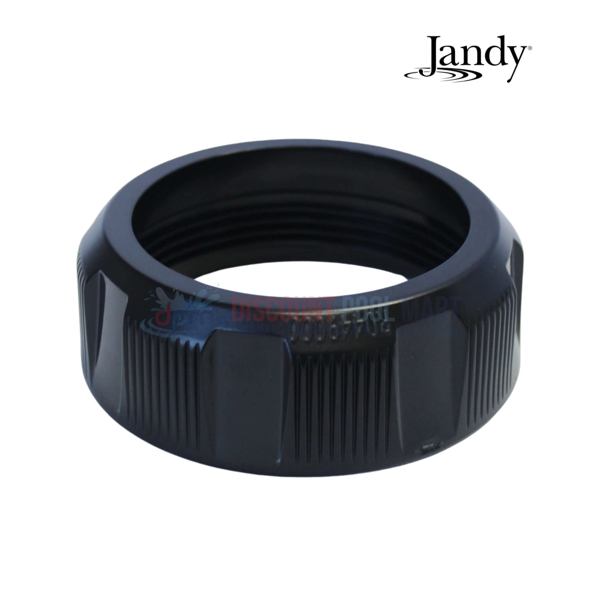 R0488300 | Jandy JS Series Filter Drain Screen shown from the top, black plastic design for pool supplies at Discount Pool Mart.
