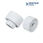 R0490000 | Jandy Laminar Jet Rebuilt Kit by Discount Pool Mart, showing two white jet components, designed for pool maintenance.