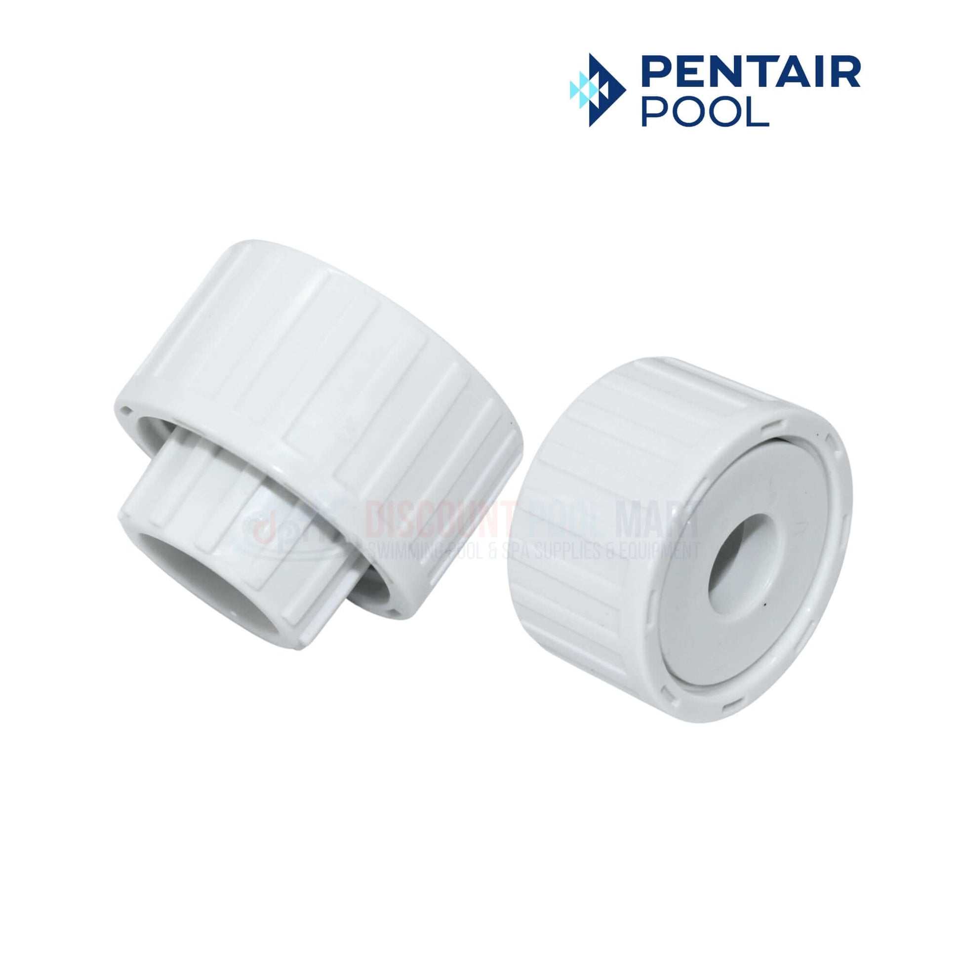 R0490000 | Jandy Laminar Jet Rebuilt Kit by Discount Pool Mart, showing two white jet components, designed for pool maintenance.