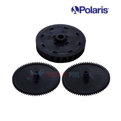 R0547400 | Polaris 3900 Cleaner Turbine Gear Assembly showing three black gears for pool cleaner, from Discount Pool Mart.