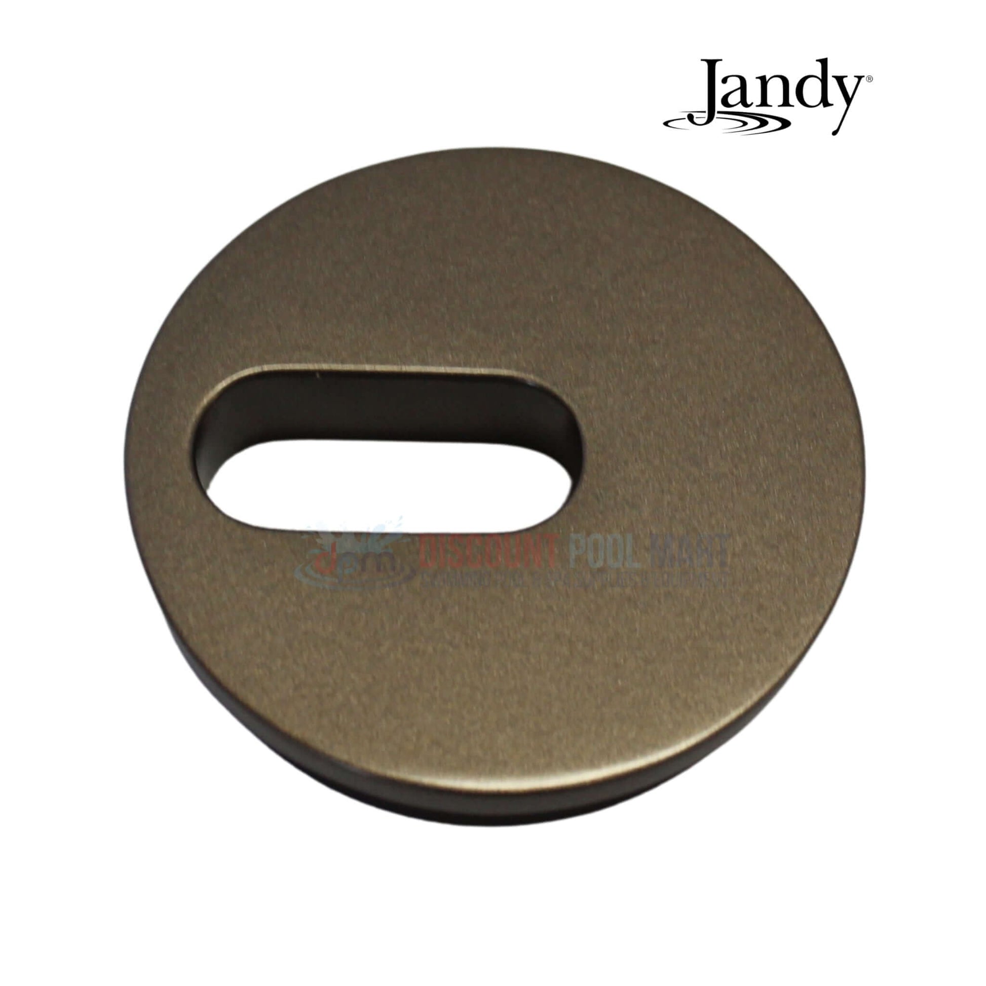 R0561200 | Jandy Bronze Deck Jet Coverplate, bronze round faceplate with slot, ideal for pool and spa systems. Discount Pool Mart.