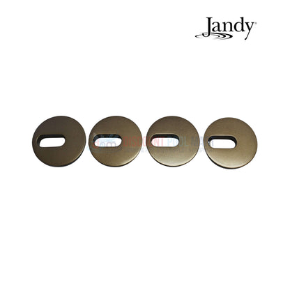 R0561200 | Jandy Bronze Deck Jet Coverplate - four bronze deck jet coverplates, round shape, durable finish, perfect for pool supplies.