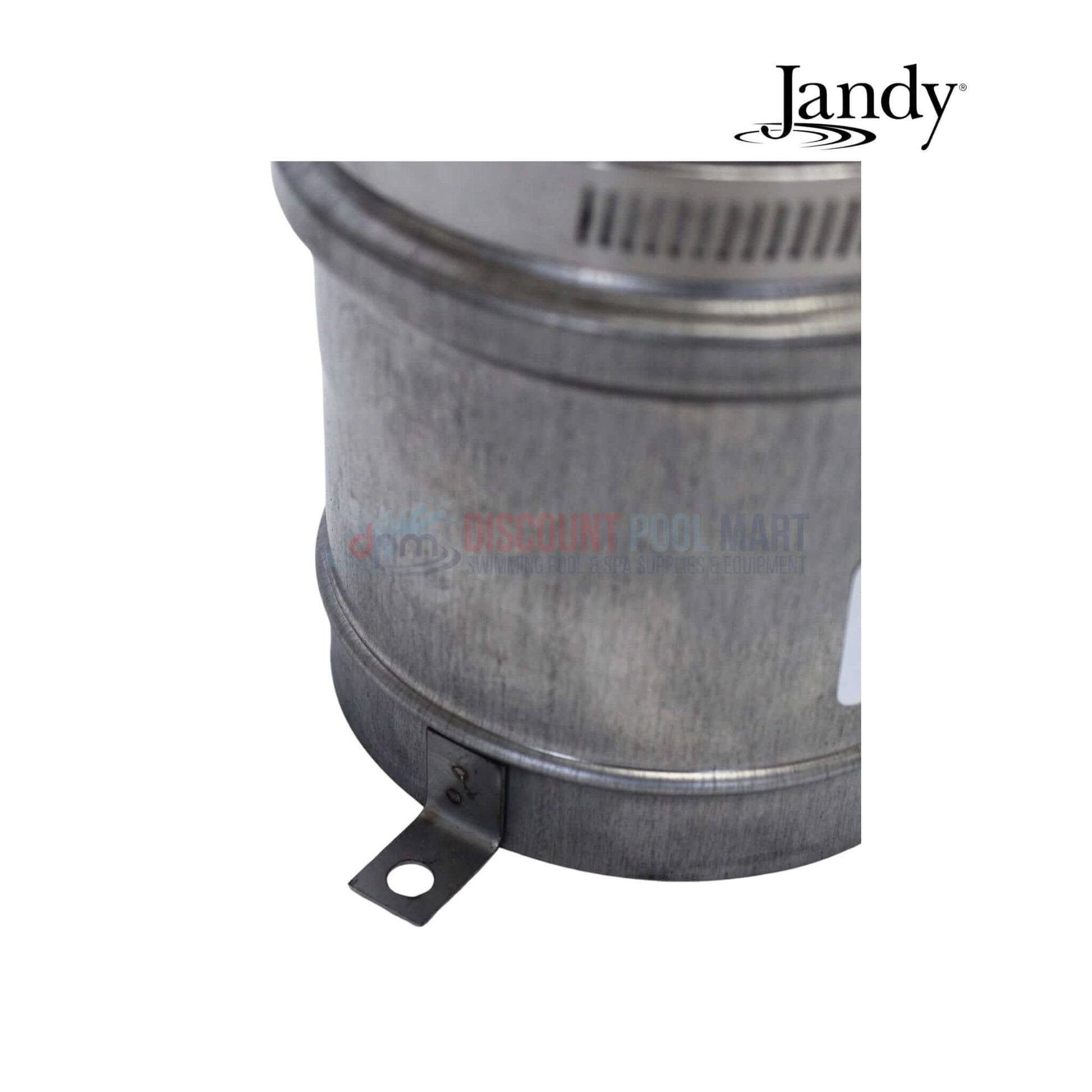 R0731100 | Jandy JXI Heaters 4" Vent Adapter Kit, metal design, close-up view, ideal for pool supplies at Discount Pool Mart.