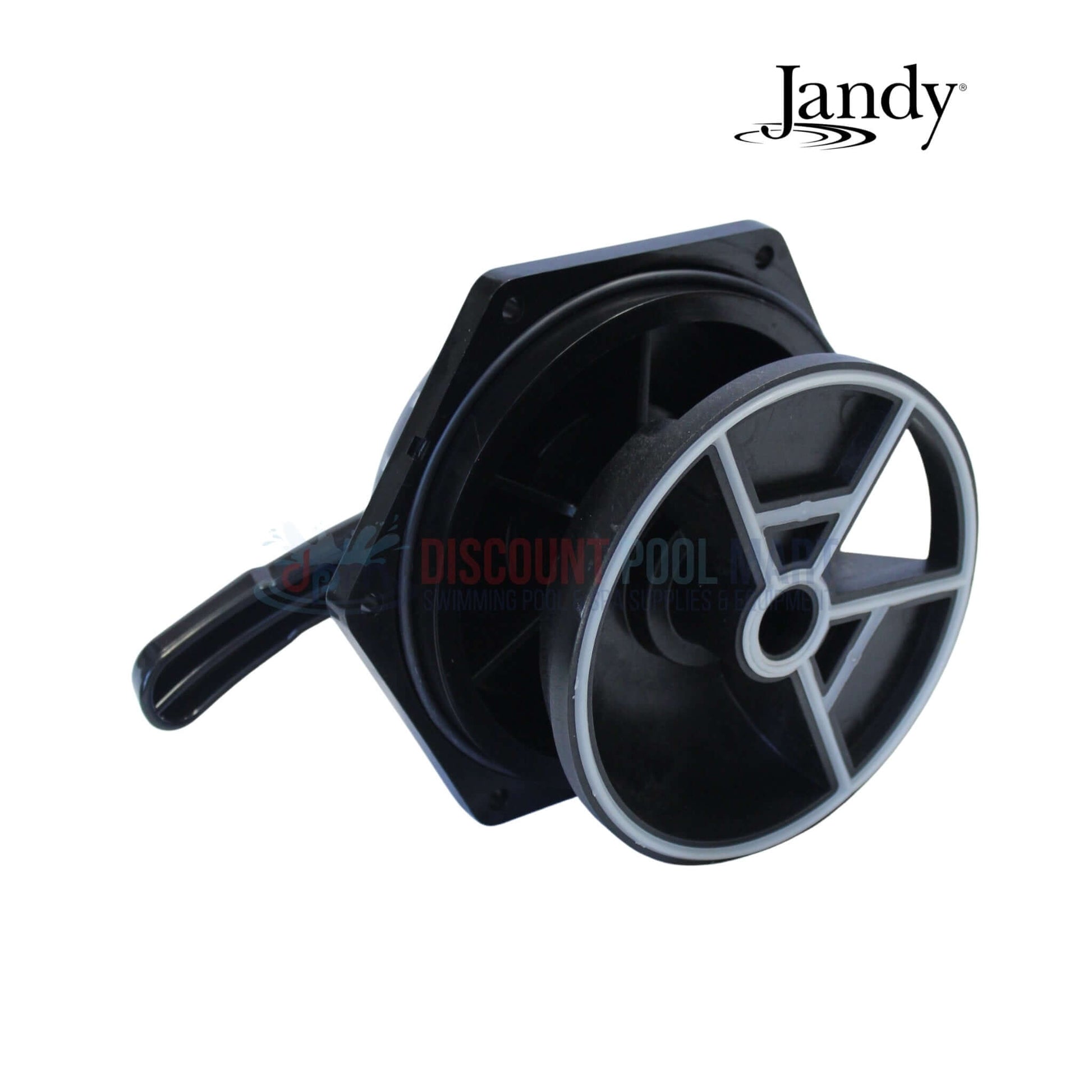 R0744700 | Jandy Top Rotor Assembly 1.5" MPV for SFTM Series Sand Filter, black, side view, pool supplies from Discount Pool Mart.