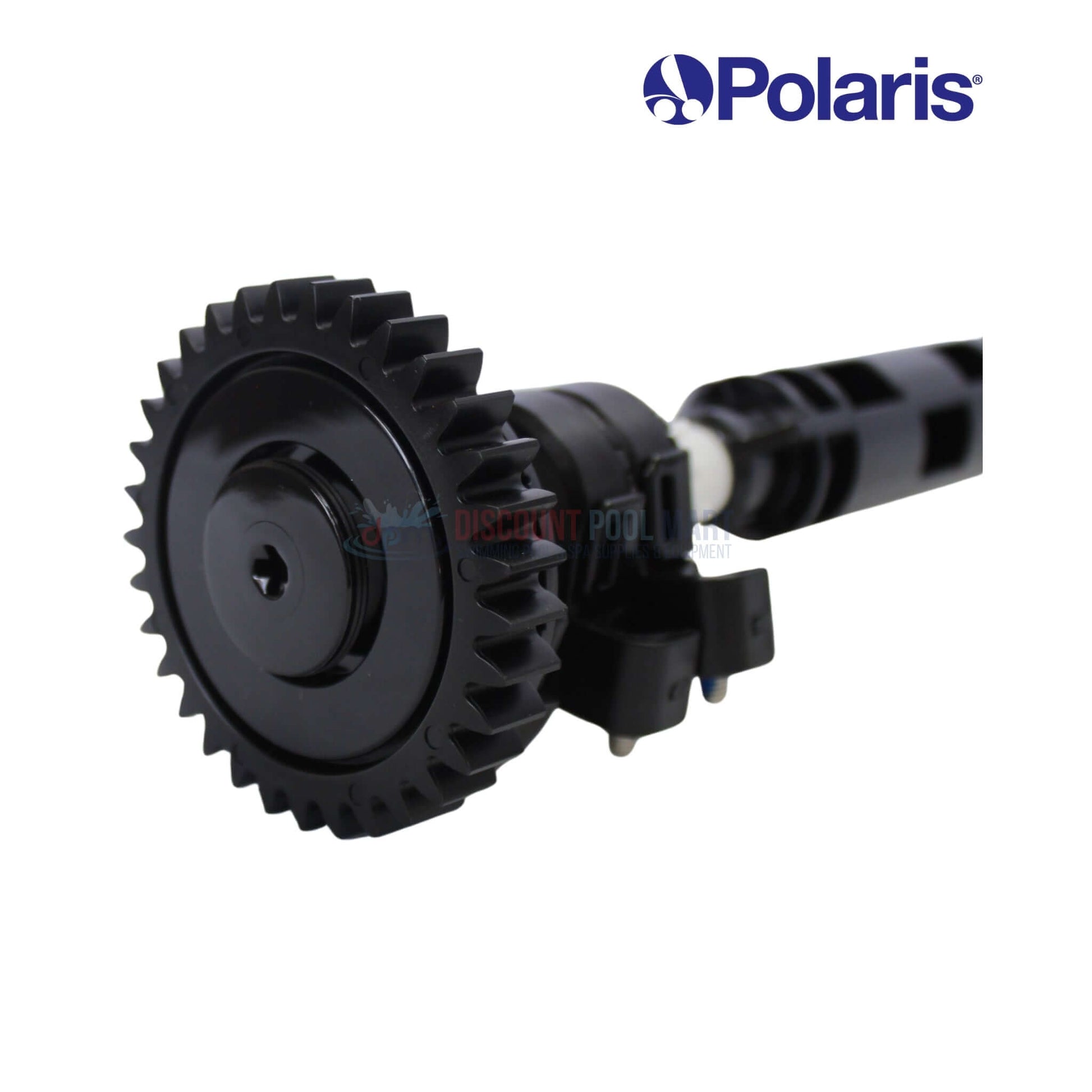 R0837500 | Polaris Quattro Sport/P40 Drive Shaft Assembly showing black gear and connector, ideal for pool supplies from Discount Pool Mart.