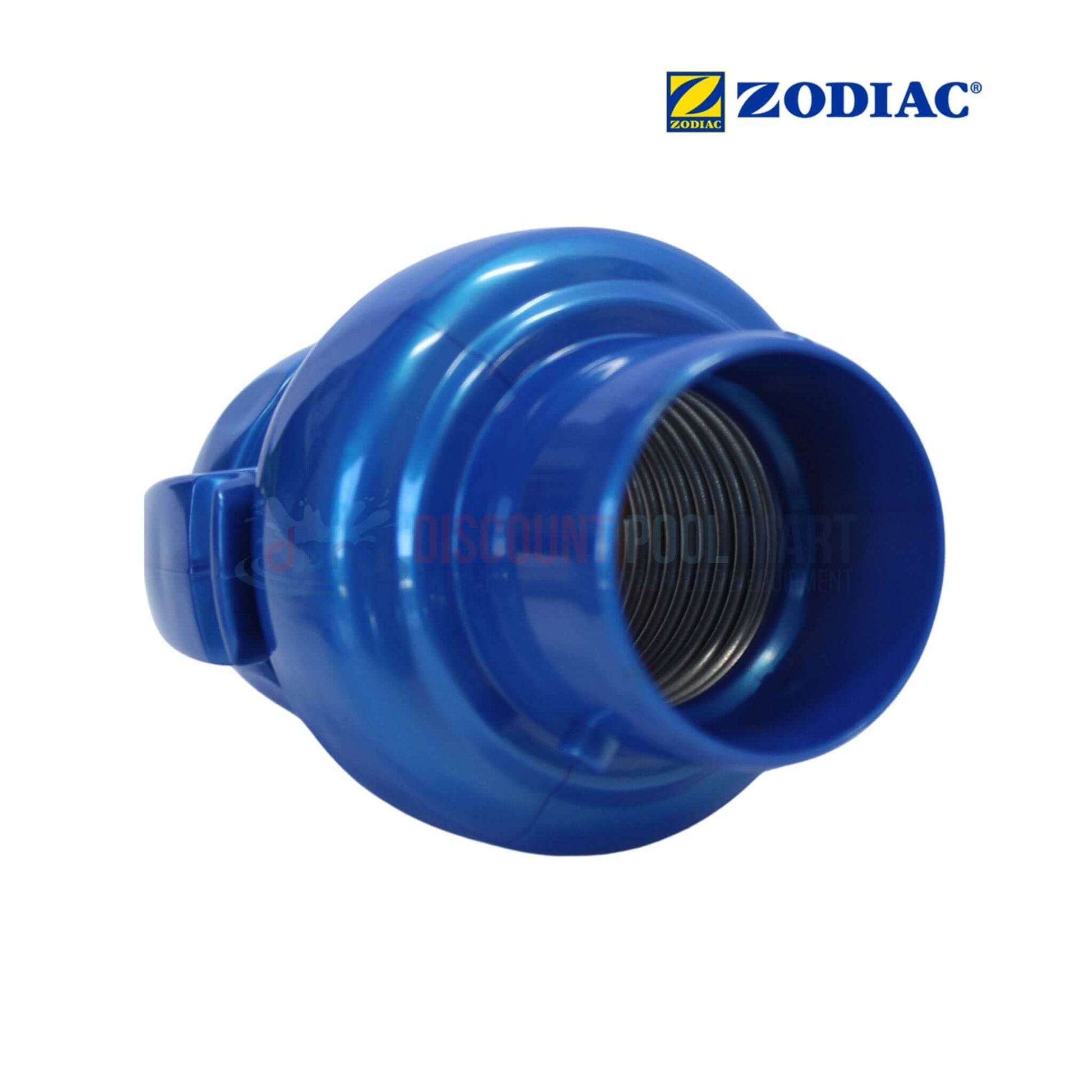 R0953500 | Polaris Atlas & Atlas XT Flow Regulator Valve in blue, showing threaded interior, from Discount Pool Mart, swimming pool parts.