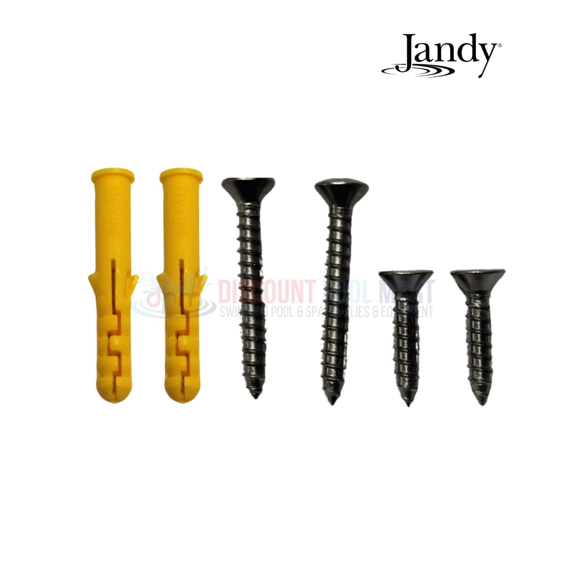 R0958100 | Jandy Wall Mount For SpeedSet Controller kit includes screws and anchors, black and yellow, from Discount Pool Mart.