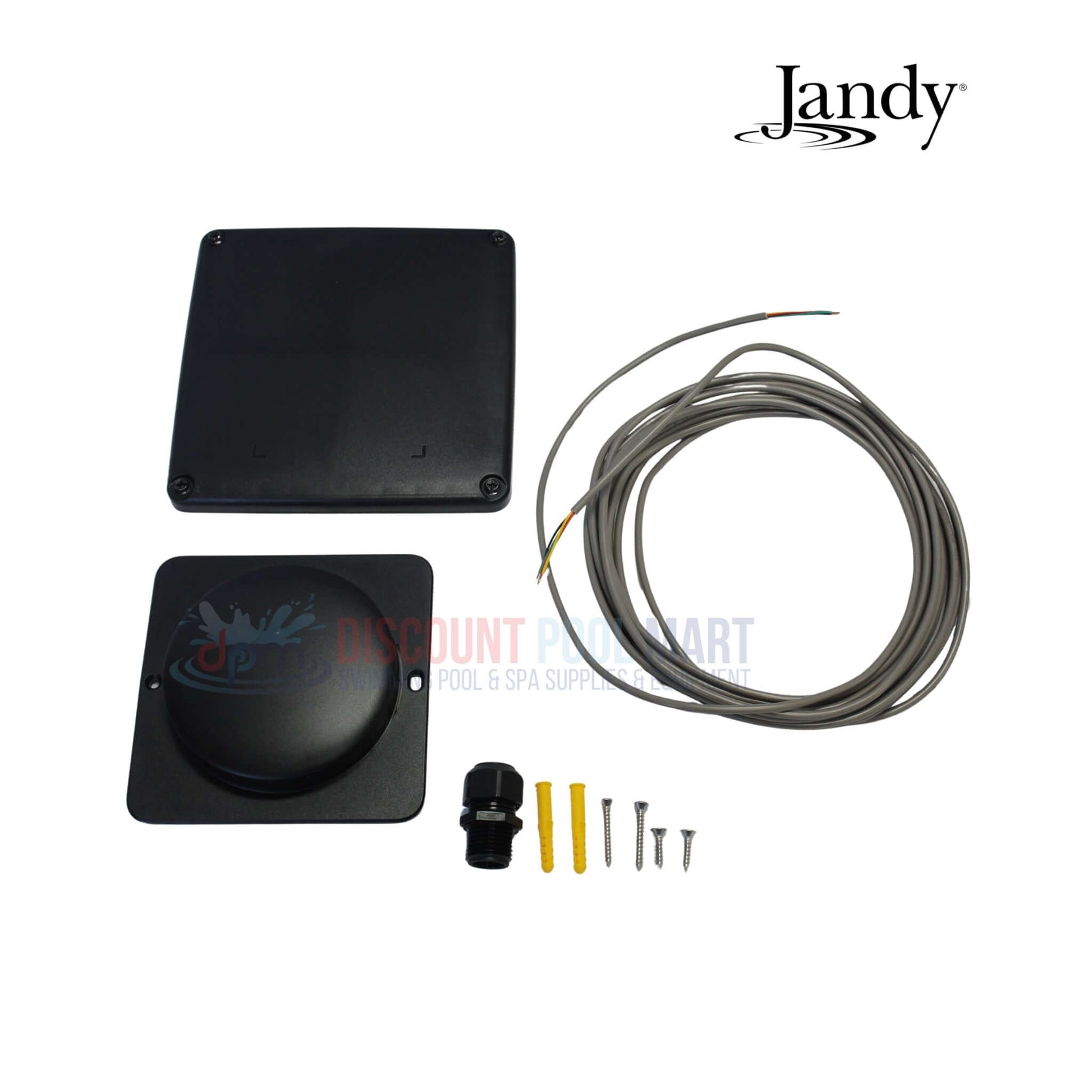 R0958100 | Jandy Wall Mount For SpeedSet Controller kit with bracket, cable, and hardware from Discount Pool Mart.