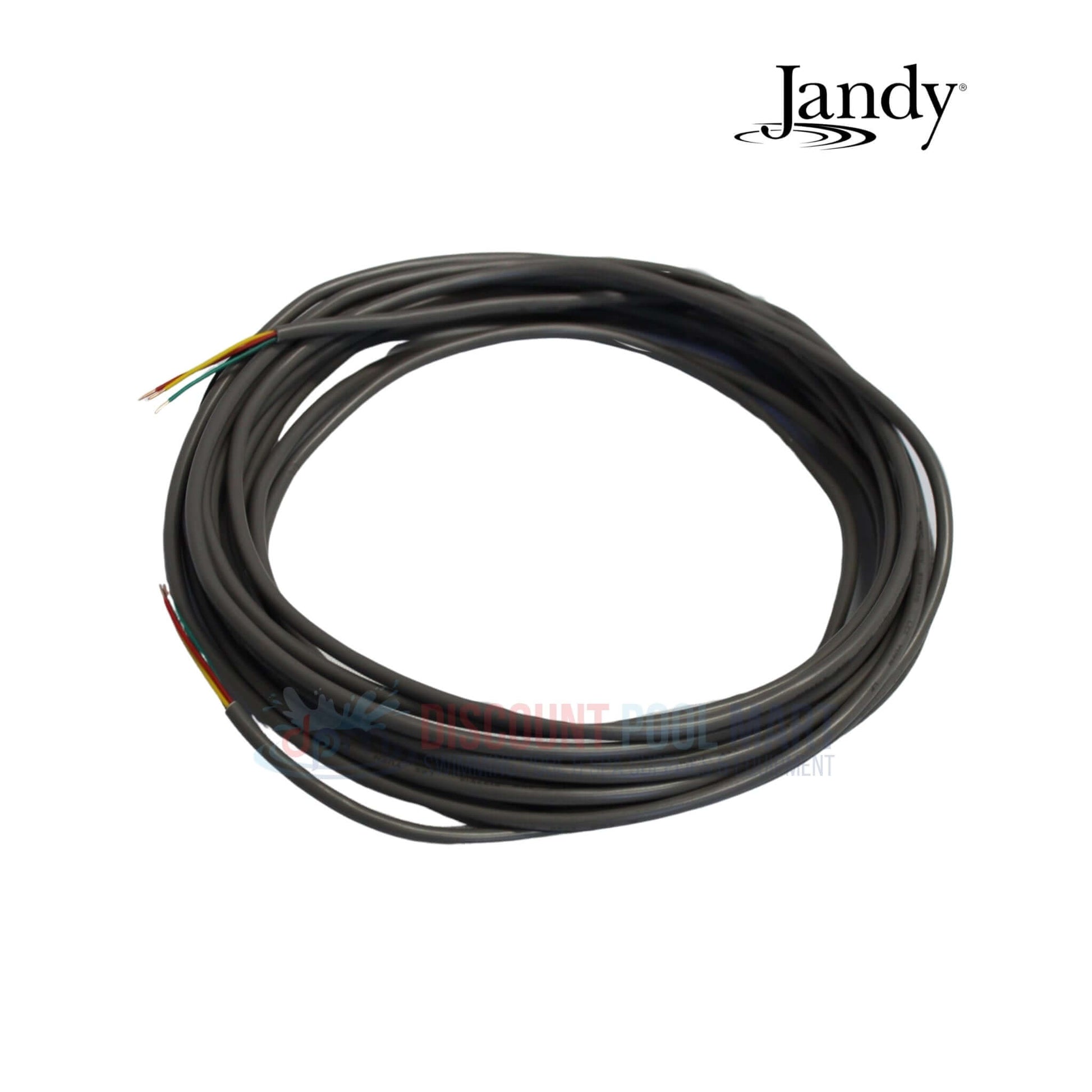 R0958100 | Jandy Wall Mount For SpeedSet Controller, durable 20-foot cable shown coiled, ideal for flexible pool controller placement.