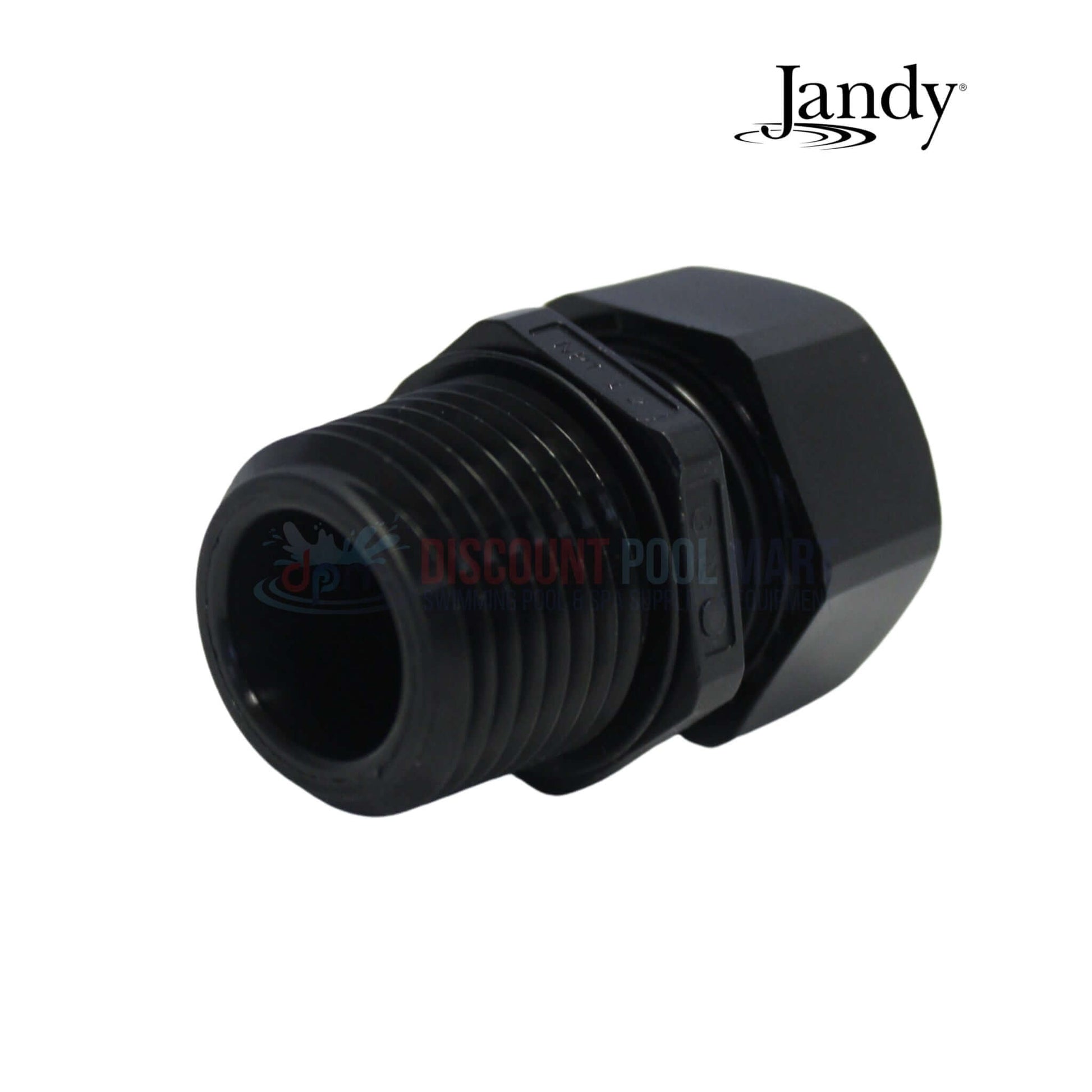 R0958100 | Jandy Wall Mount For SpeedSet Controller black connector showcasing threads for easy installation, ideal for Discount Pool Mart.