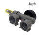 R0966600 | Jandy TruChlor Valve & Flow Indicator with gray body and yellow indicator, perfect for pool supplies and swimming pool parts.