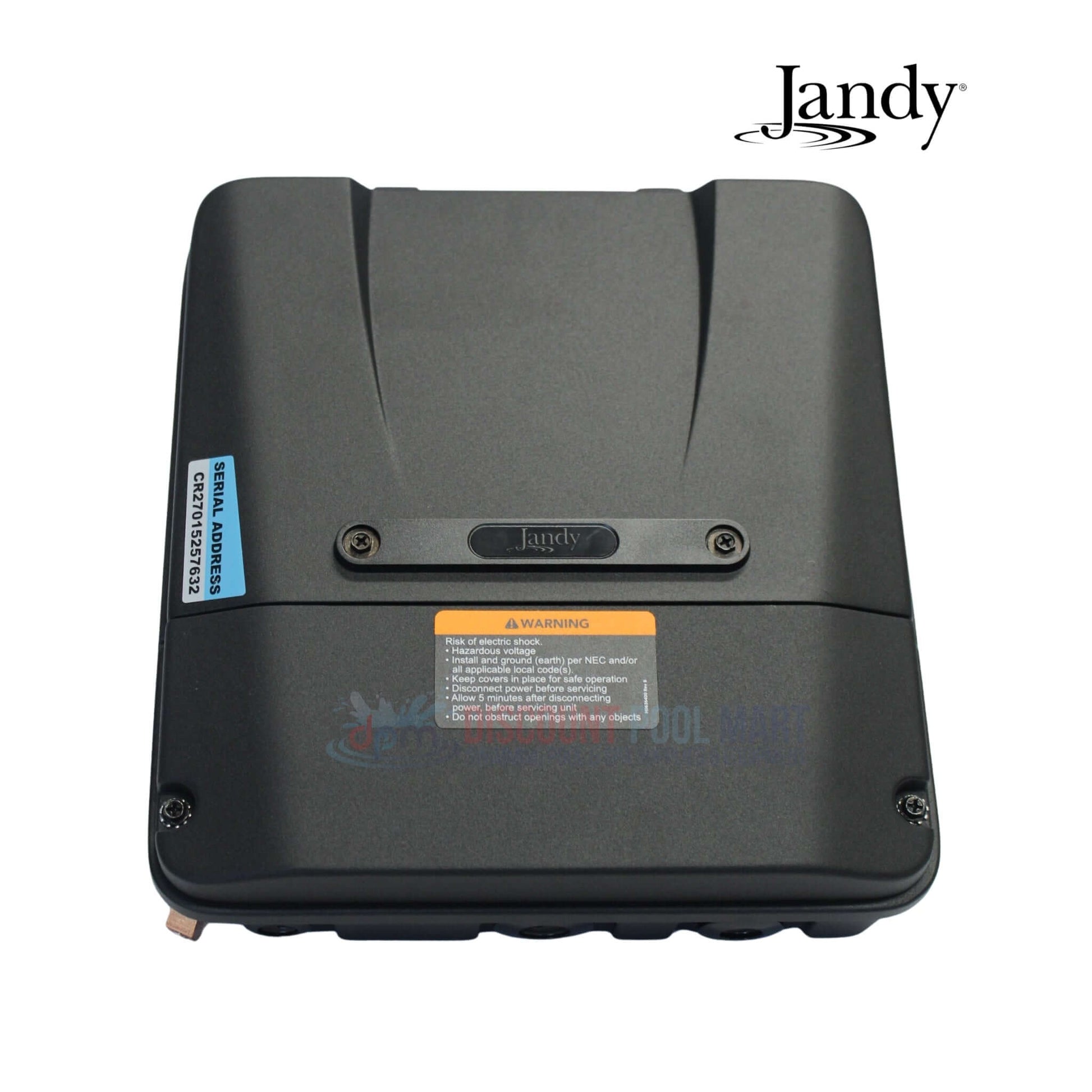 R0974400 | Jandy Flo Pro DV2A 2.7HP Pump Drive top view, black casing, OEM replacement for pool pumps from Discount Pool Mart.
