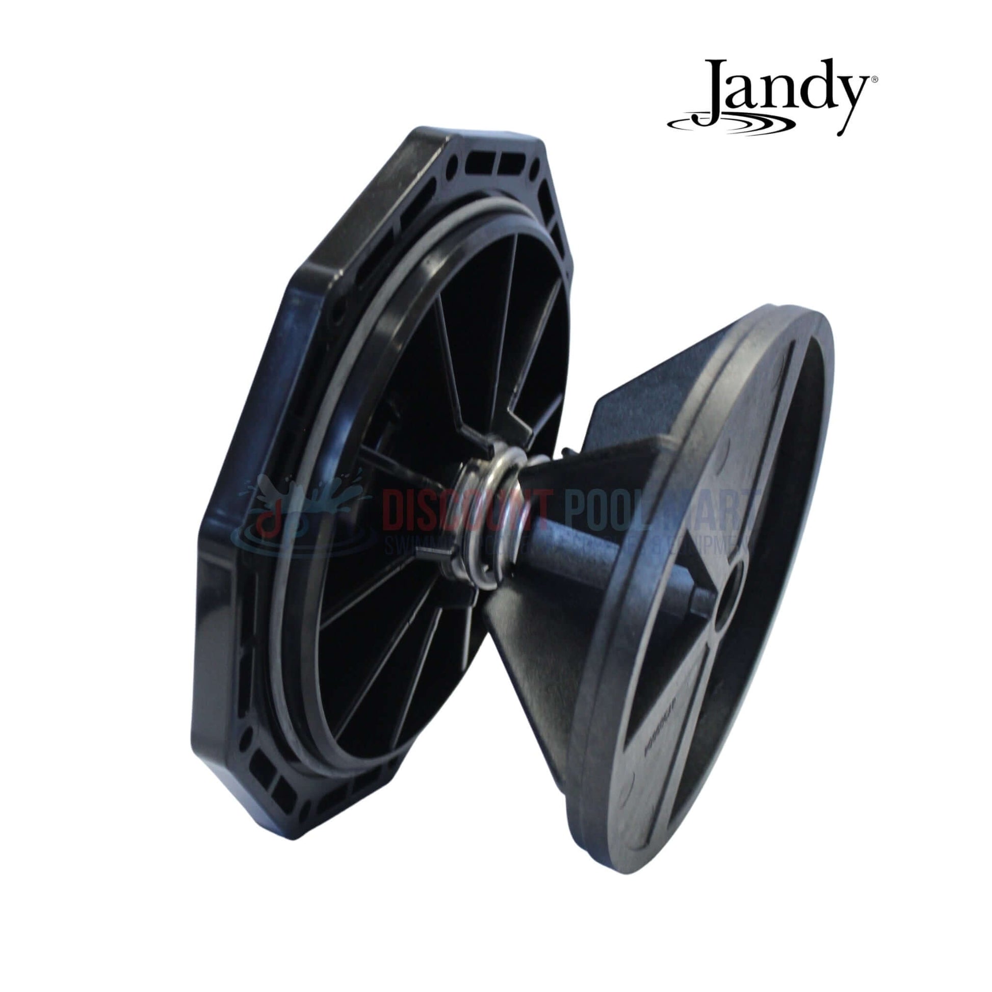 R0987700 | Jandy SFTM24-2.0 Top Valve Assembly shown at an angle, featuring black durable plastic for pool filtration. Discount Pool Mart.