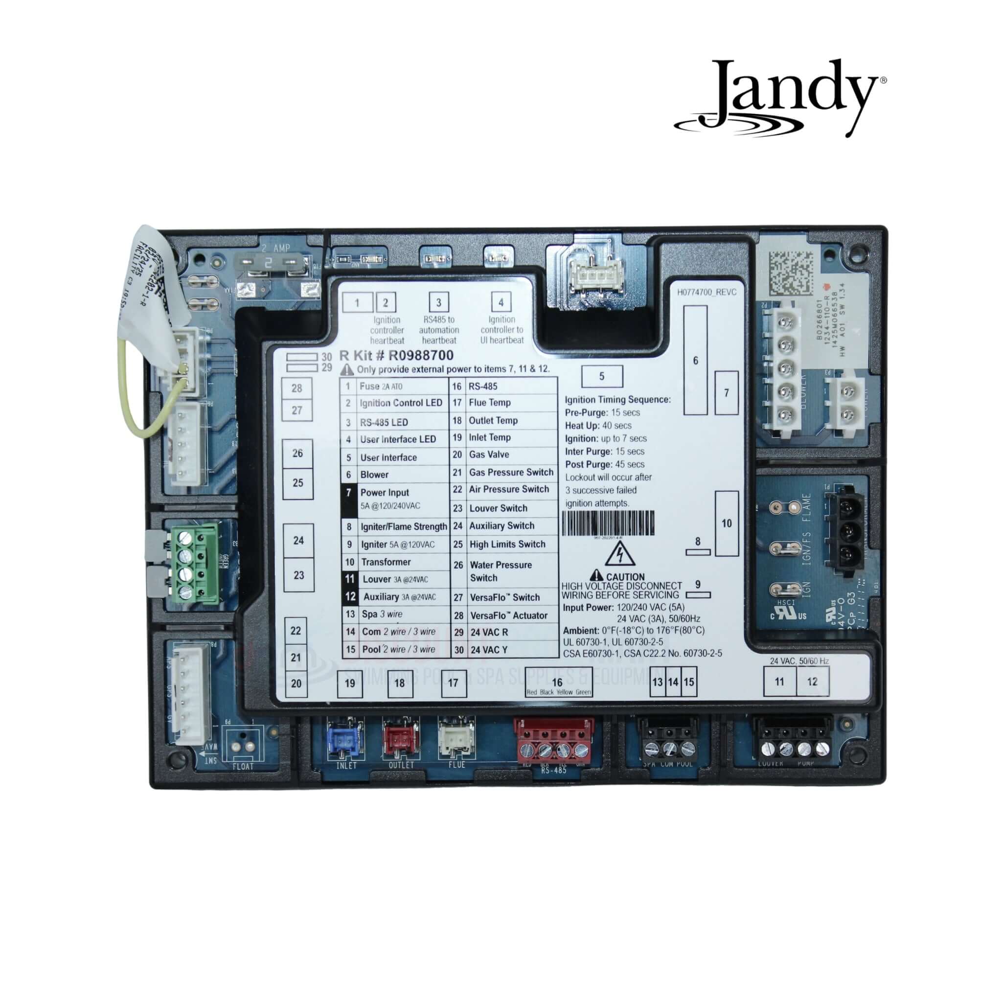 HMA-YUANページ R0988700 | Jandy Ignition Control For JXIQ Heaters