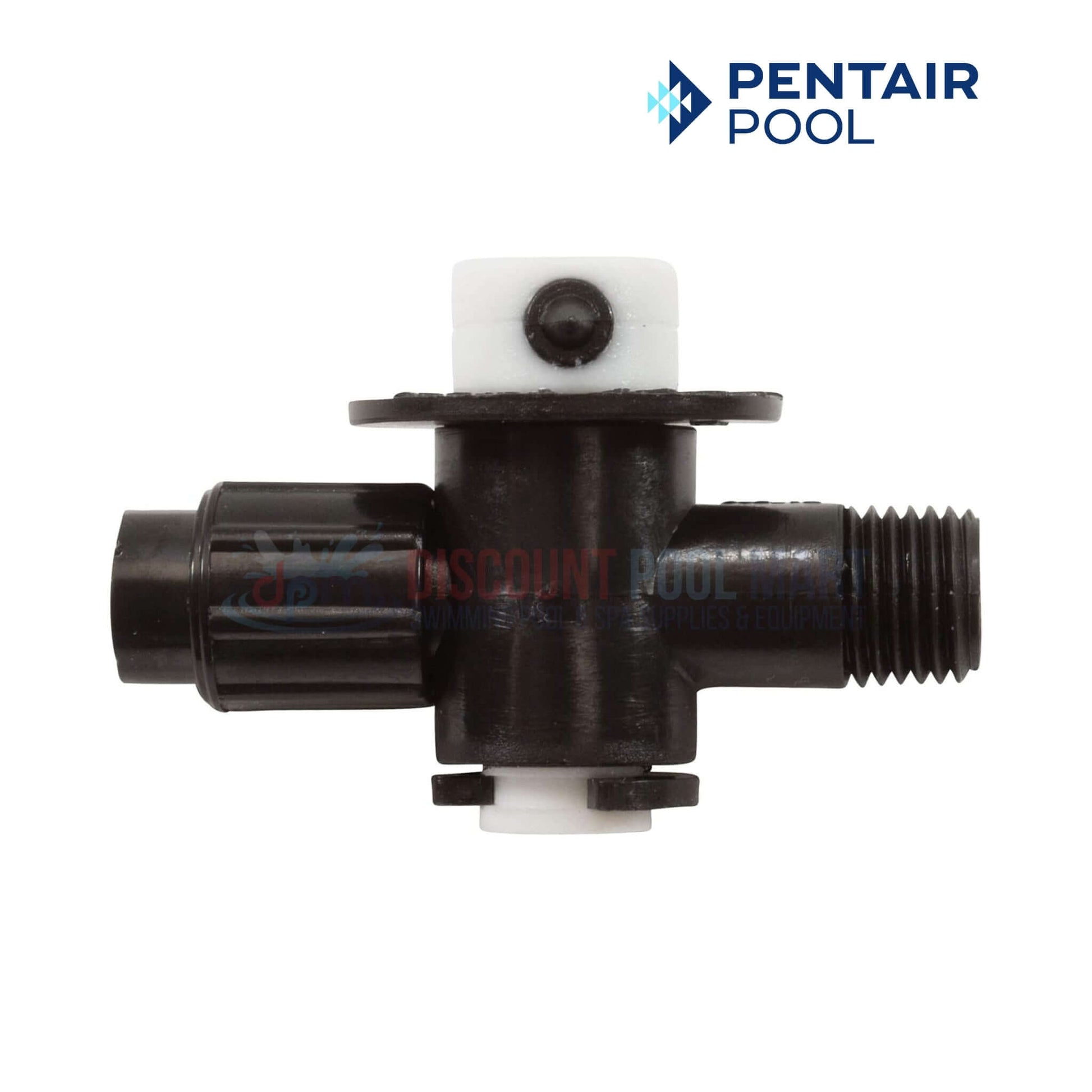 Pentair R172060 | Pentair Rainbow Feeder 1/4" NPT Control Valve, black and white valve for pool chemical dispensing from Discount Pool Mart.