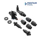 R172064 | Pentair Rainbow Feeder Replacement Parts Kit, black components layout, designed for chlorine dispensers, by Discount Pool Mart.