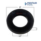 R172263 | Pentair Rainbow 300-29X Saddle Gasket, black rubber gasket with measurements, pool supplies from Discount Pool Mart.