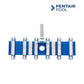 R201286 | Pentair ProVac 22" Vacuum Head shown top view, blue and white, for pool cleaning, available at Discount Pool Mart.