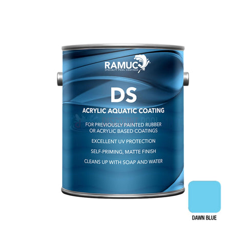 RAMUC DS Acrylic Pool Paint in Dawn Blue, 1 Gallon for Sale at Discount Pool Mart (DPM), self-priming, UV protection.