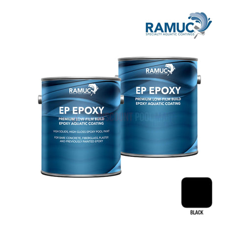RAMUC EP Epoxy High Gloss Pool Paint in Black, 1.25 Gallons, durable for swimming pools from Discount Pool Mart DPM.