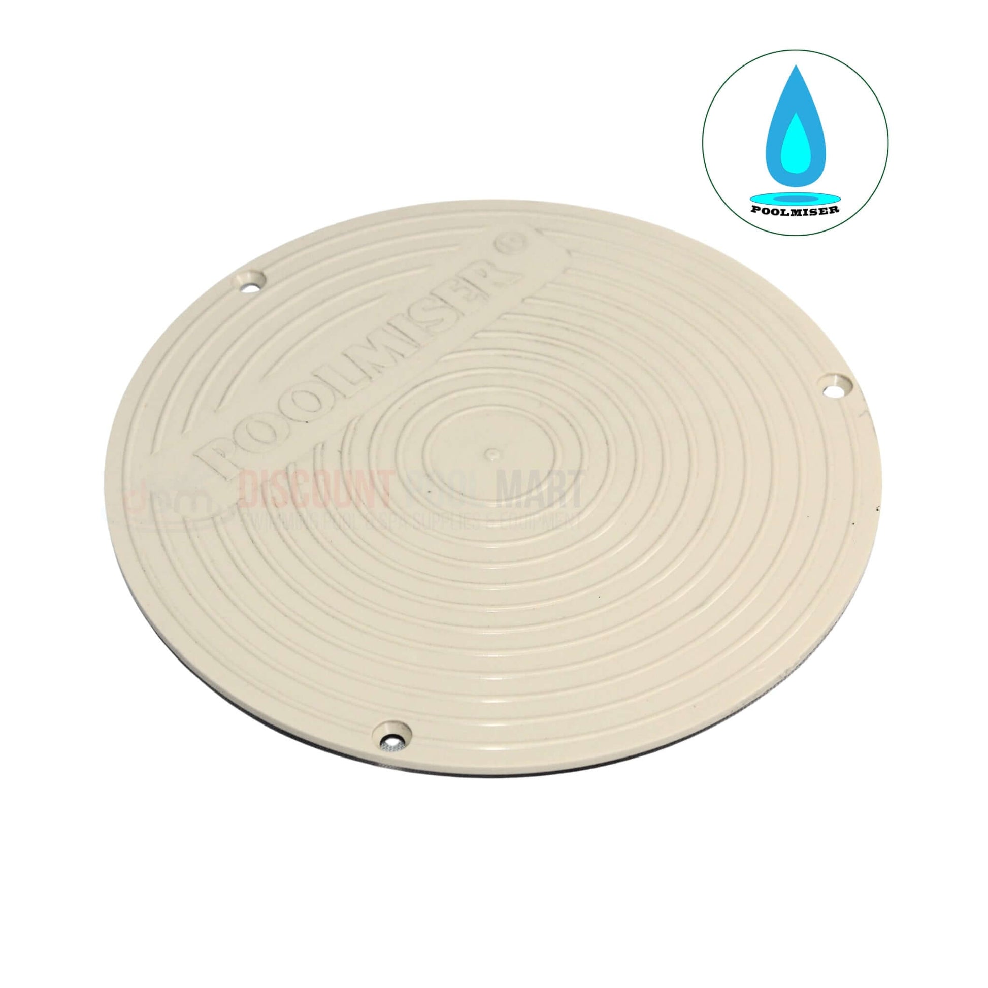 RP-204T | PoolMiser Automatic Water Leveler Tan Lid shown from above, featuring a circular design and light tan color, ideal for filling pools. Discount Pool Mart pool supplies.