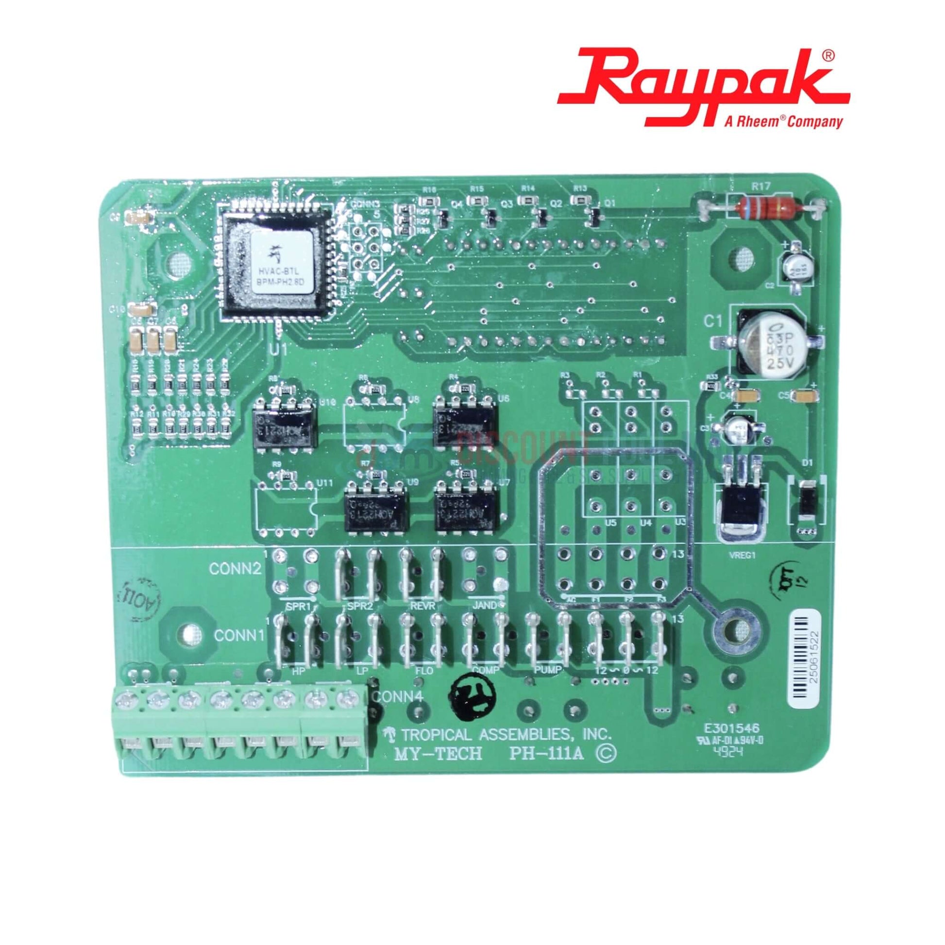 Raypak Digital Control Board for heat pumps, SKU H000029, by Discount Pool Mart, DPM - advanced temperature regulation technology.