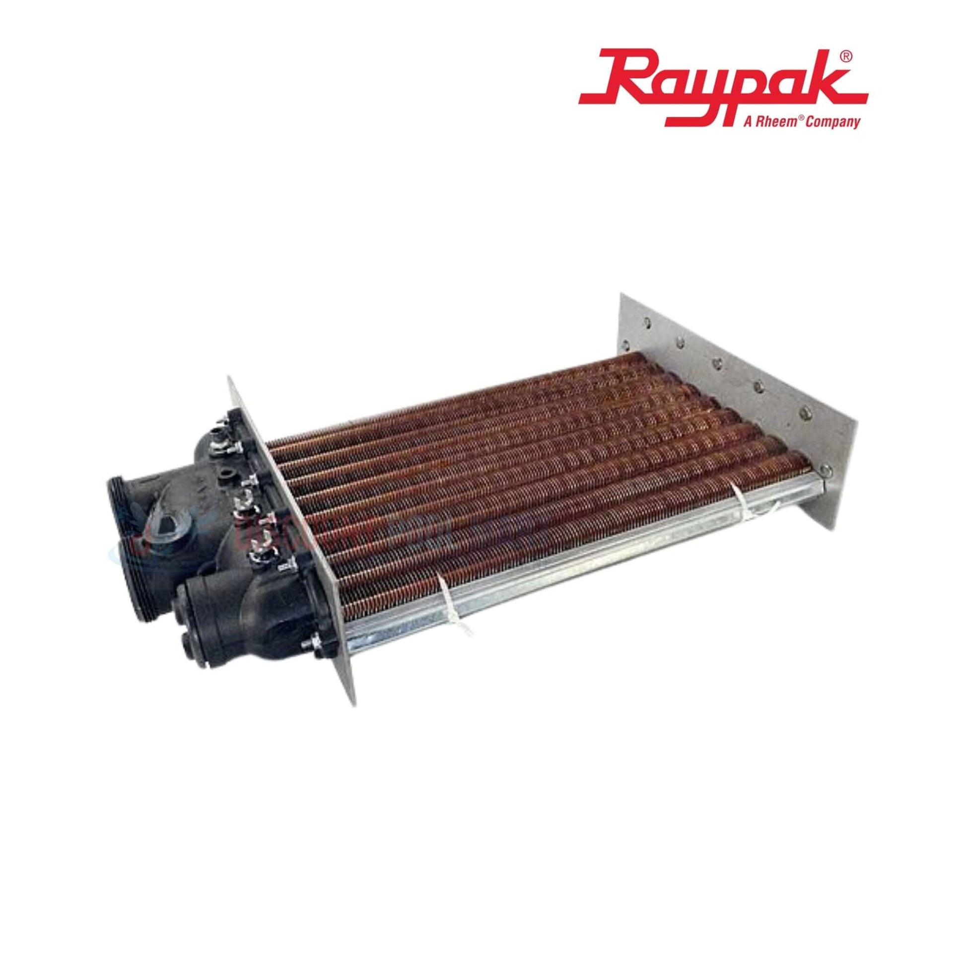 Raypak Copper Heat Exchanger Assembly 406-407 Polymer, part 010046F 017997F at Discount Pool Mart DPM.