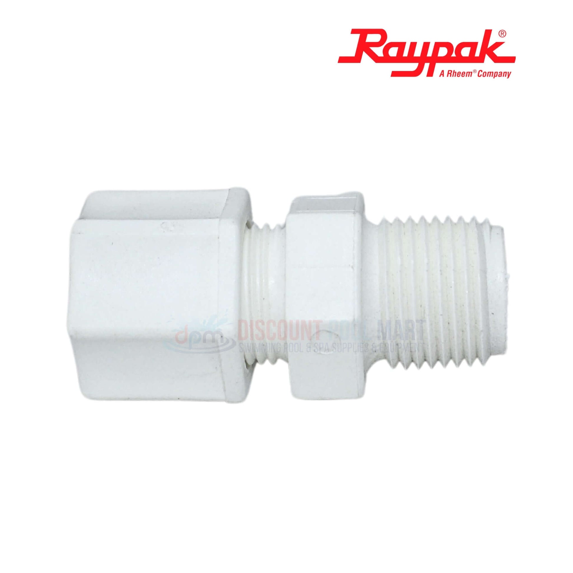 Raypak Digital Electronic Sensor Adapter 006714F for Low NOx heaters from Discount Pool Mart, white, detailed view.